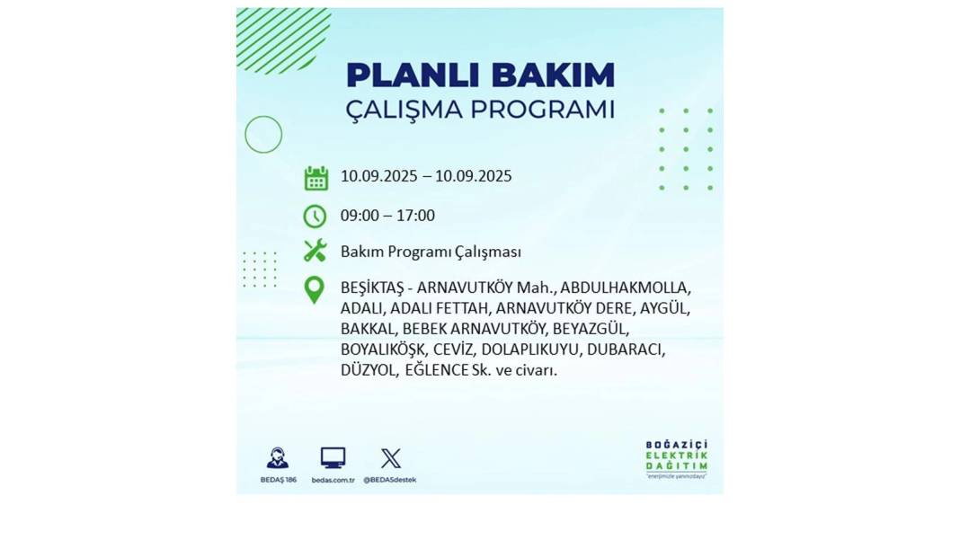 O ilçelerde elektrik olmayacak: BEDAŞ 10 Eylül Çarşamba günü elektrik kesintisi yaşayacak ilçeleri sıraladı! 41