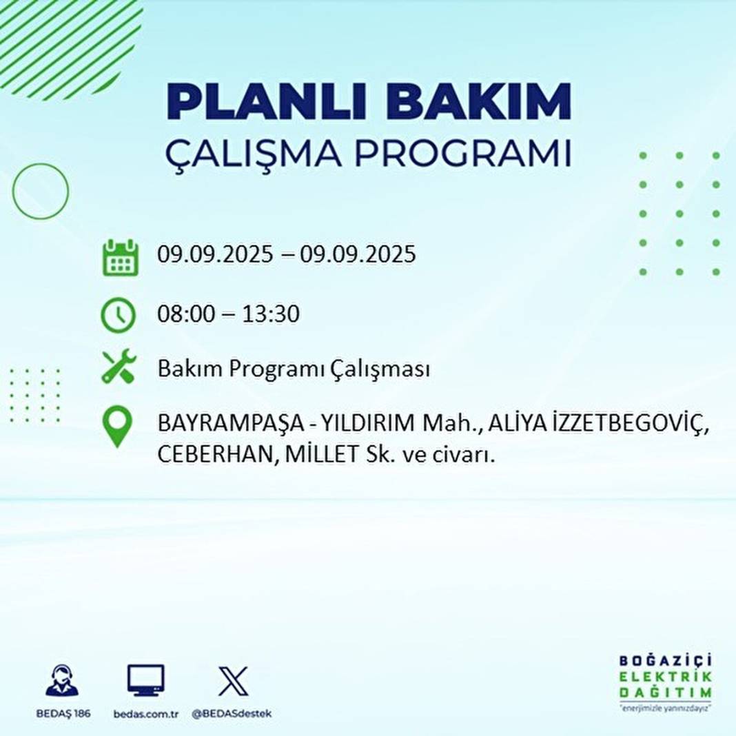 O ilçelerde elektrik olmayacak: BEDAŞ 9 Eylül Salı günü elektrik kesintisi yaşayacak ilçeleri sıraladı! 59