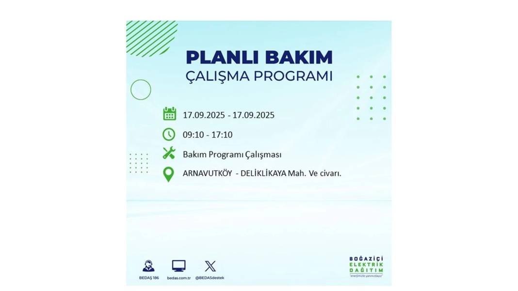 Büyük elektrik kesintisi yaşanacak: BEDAŞ 17 Eylül Çarşamba elektrik kesintisi yaşayacak ilçeleri sıraladı! 114