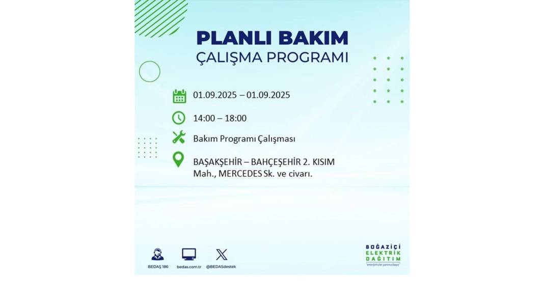 O ilçelerde saatlerce elektrik olmayacak: BEDAŞ 1 Eylül Pazartesi elektrik kesintisi yaşayacak ilçeleri sıraladı 61