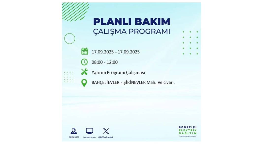Büyük elektrik kesintisi yaşanacak: BEDAŞ 17 Eylül Çarşamba elektrik kesintisi yaşayacak ilçeleri sıraladı! 93