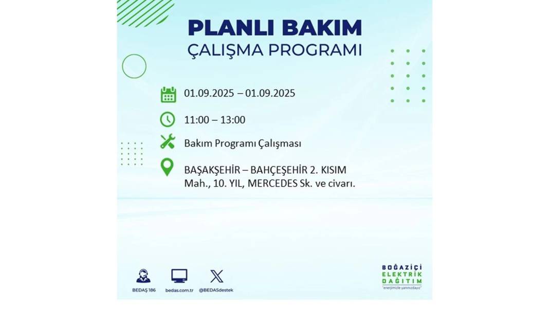 O ilçelerde saatlerce elektrik olmayacak: BEDAŞ 1 Eylül Pazartesi elektrik kesintisi yaşayacak ilçeleri sıraladı 57