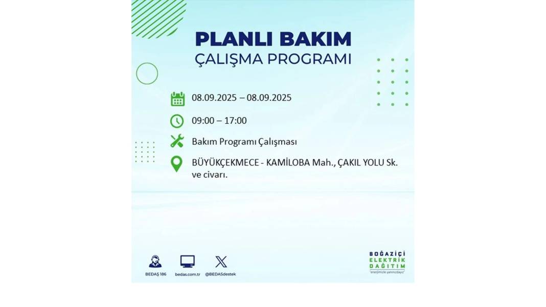 Büyük elektrik kesintisi yaşanacak: BEDAŞ 8 Eylül Pazartesi elektrik kesintisi yaşayacak ilçeleri sıraladı! 35