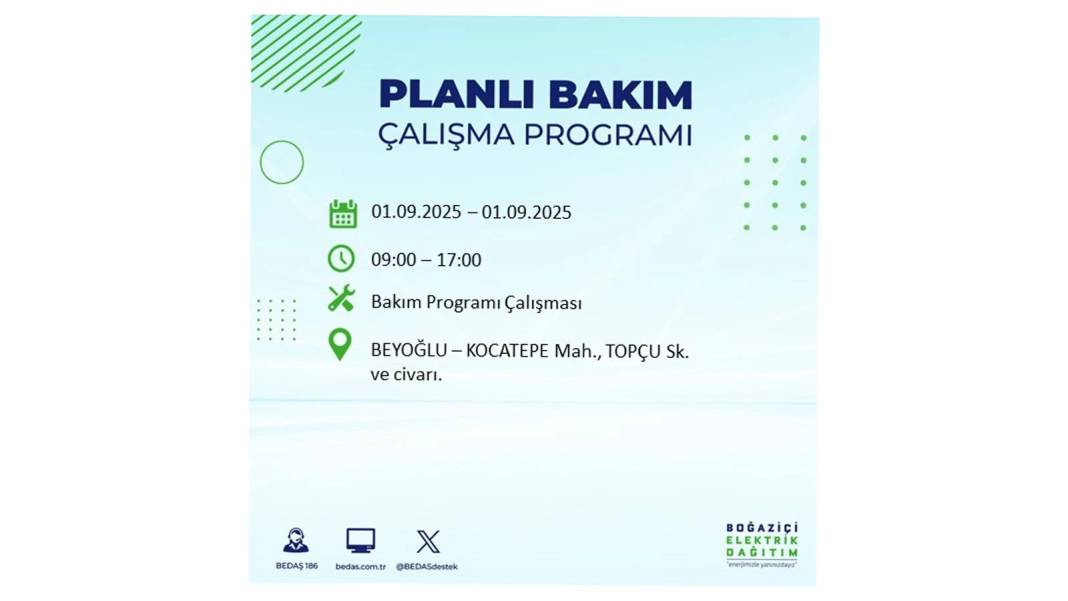 O ilçelerde saatlerce elektrik olmayacak: BEDAŞ 1 Eylül Pazartesi elektrik kesintisi yaşayacak ilçeleri sıraladı 54