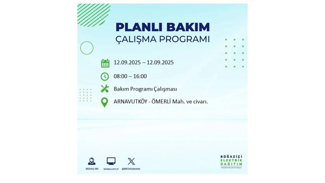 O ilçelerde saatlerce elektrik olmayacak: BEDAŞ 12 Eylül Cuma günü elektrik kesintisi yaşayacak ilçeleri sıraladı! 23