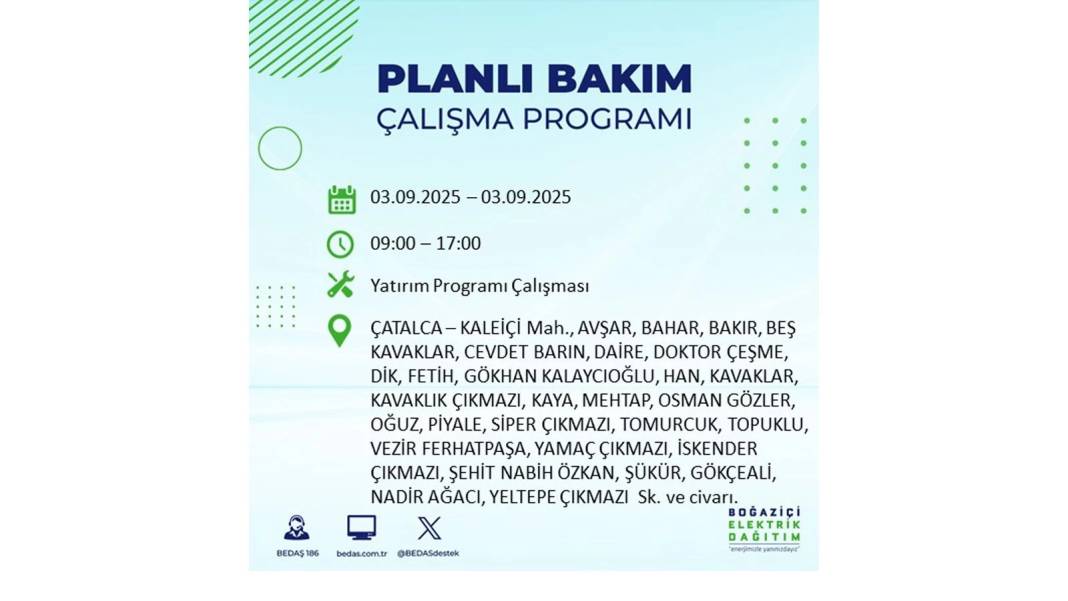 Saatlerce elektrik olmayacak: BEDAŞ 3 Eylül Çarşamba elektrik kesintisi yaşayacak ilçeleri sıraladı! 50