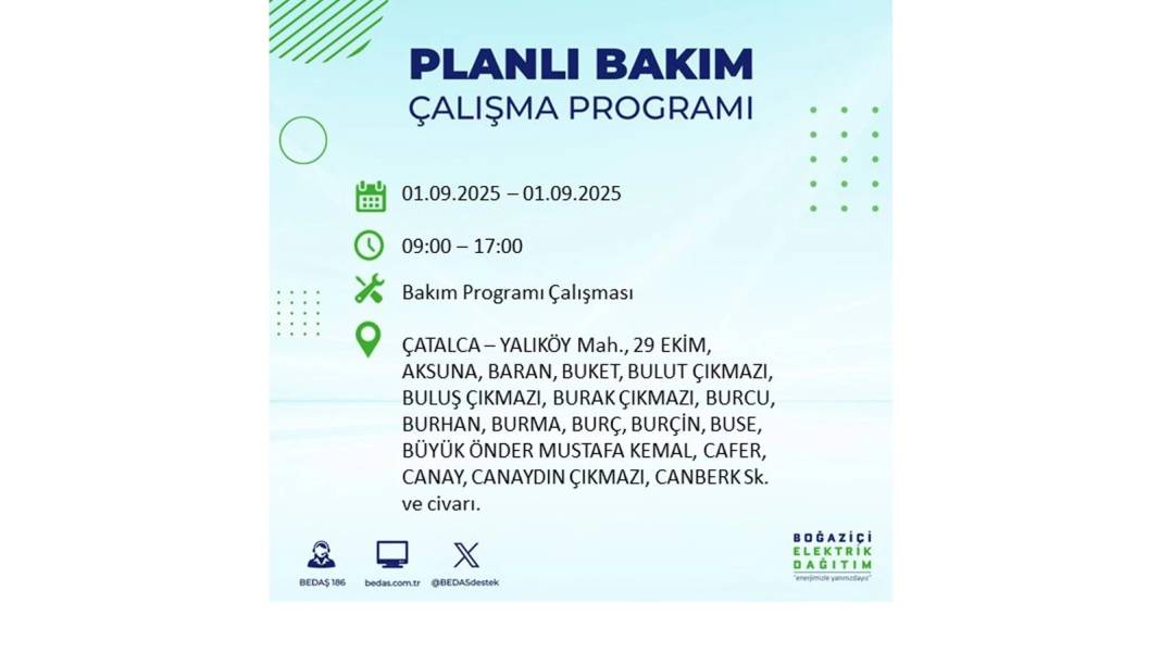 O ilçelerde saatlerce elektrik olmayacak: BEDAŞ 1 Eylül Pazartesi elektrik kesintisi yaşayacak ilçeleri sıraladı 46