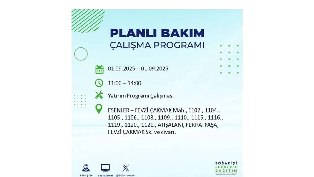 O ilçelerde saatlerce elektrik olmayacak: BEDAŞ 1 Eylül Pazartesi elektrik kesintisi yaşayacak ilçeleri sıraladı 44