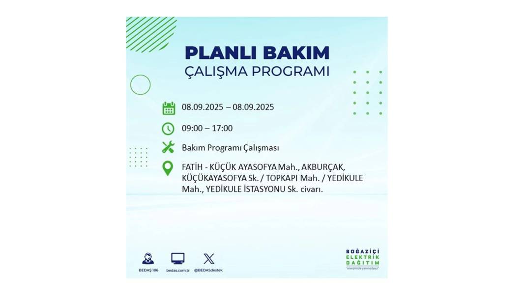 Büyük elektrik kesintisi yaşanacak: BEDAŞ 8 Eylül Pazartesi elektrik kesintisi yaşayacak ilçeleri sıraladı! 22