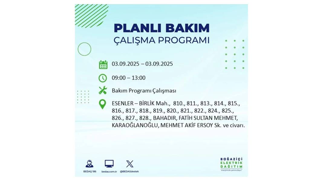 Saatlerce elektrik olmayacak: BEDAŞ 3 Eylül Çarşamba elektrik kesintisi yaşayacak ilçeleri sıraladı! 44