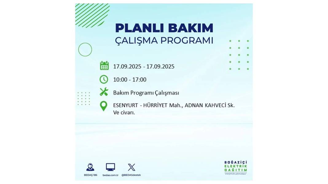 Büyük elektrik kesintisi yaşanacak: BEDAŞ 17 Eylül Çarşamba elektrik kesintisi yaşayacak ilçeleri sıraladı! 78
