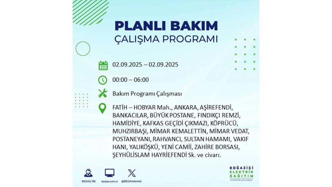 Büyük elektrik kesintisi yaşanacak: BEDAŞ 2 Eylül Salı elektrik kesintisi yaşayacak ilçeleri sıraladı 38