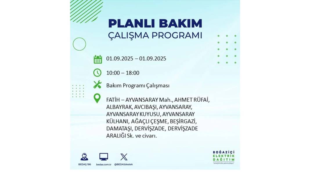 O ilçelerde saatlerce elektrik olmayacak: BEDAŞ 1 Eylül Pazartesi elektrik kesintisi yaşayacak ilçeleri sıraladı 39