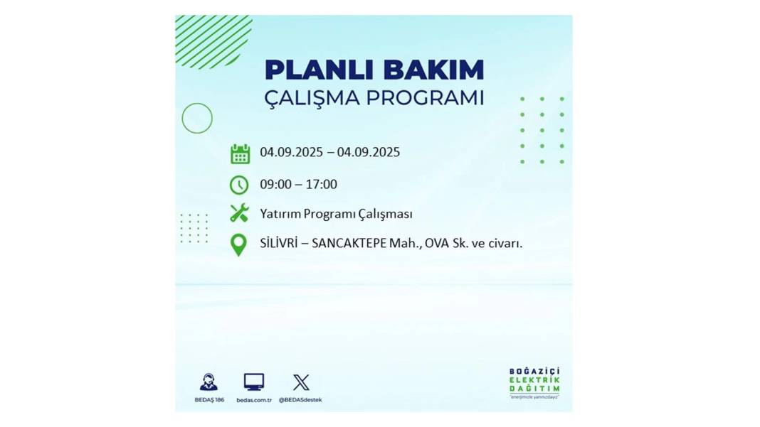 O ilçelerde elektrik olmayacak: BEDAŞ 4 Eylül Perşembe elektrik kesintisi yaşayacak ilçeleri duyurdu! 6