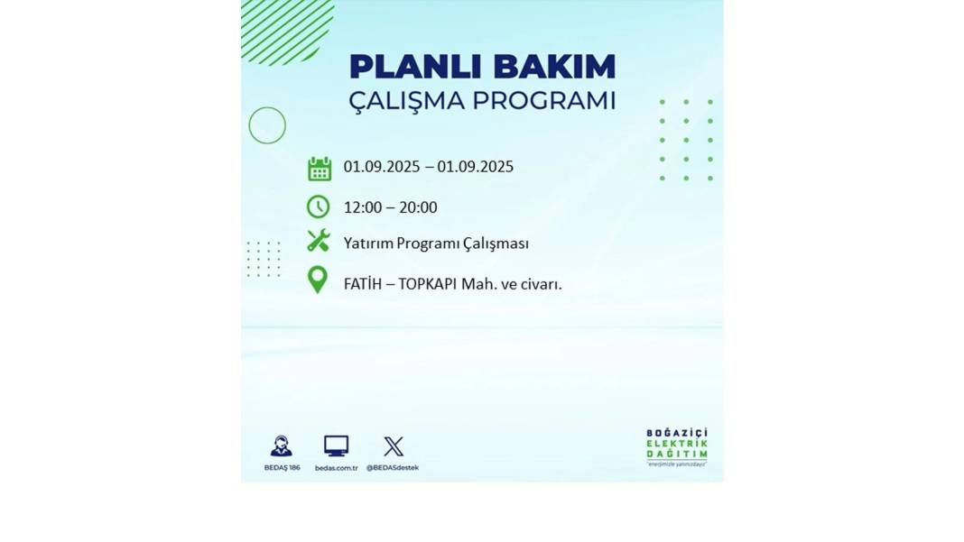 O ilçelerde saatlerce elektrik olmayacak: BEDAŞ 1 Eylül Pazartesi elektrik kesintisi yaşayacak ilçeleri sıraladı 37