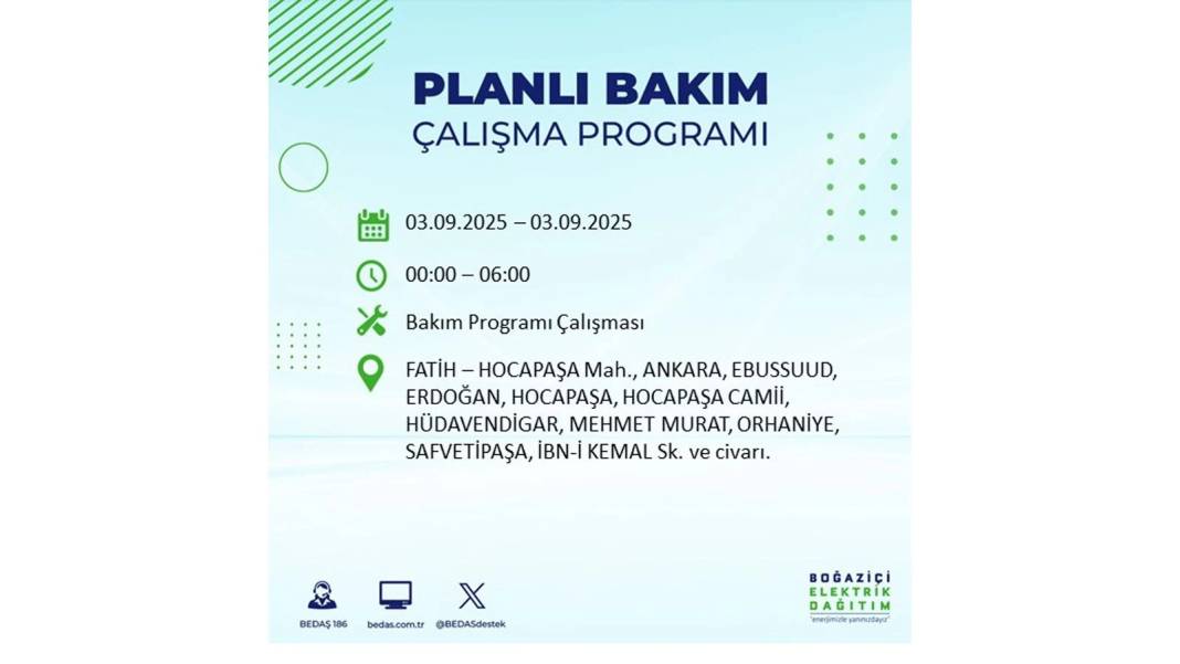 Saatlerce elektrik olmayacak: BEDAŞ 3 Eylül Çarşamba elektrik kesintisi yaşayacak ilçeleri sıraladı! 37