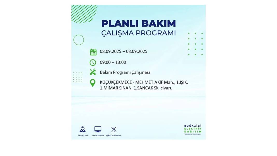Büyük elektrik kesintisi yaşanacak: BEDAŞ 8 Eylül Pazartesi elektrik kesintisi yaşayacak ilçeleri sıraladı! 16