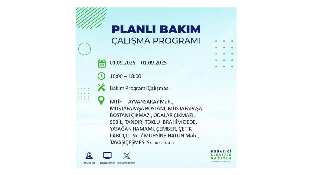 O ilçelerde saatlerce elektrik olmayacak: BEDAŞ 1 Eylül Pazartesi elektrik kesintisi yaşayacak ilçeleri sıraladı 35