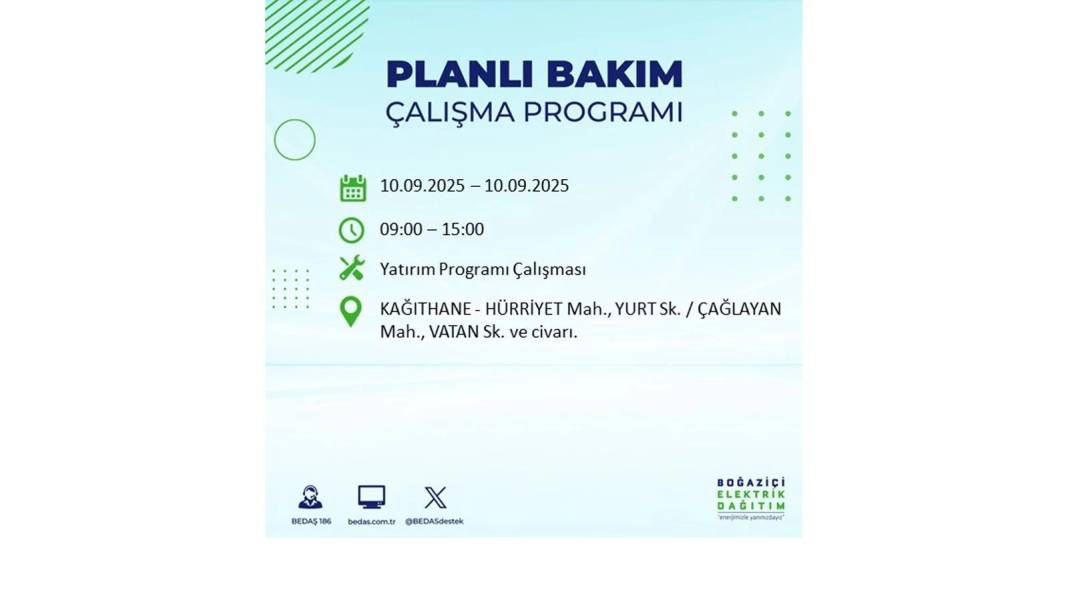 O ilçelerde elektrik olmayacak: BEDAŞ 10 Eylül Çarşamba günü elektrik kesintisi yaşayacak ilçeleri sıraladı! 16