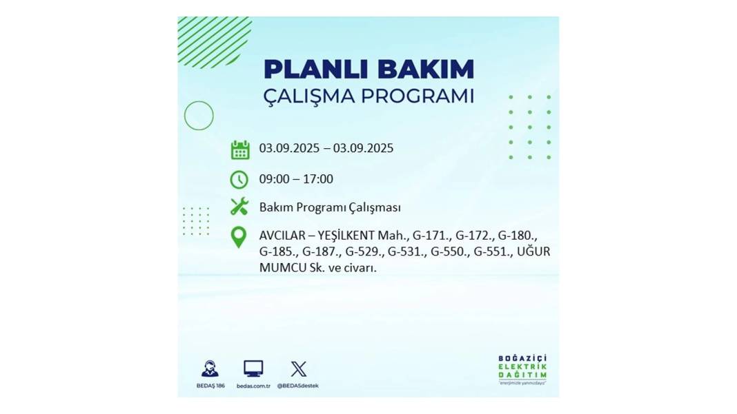 Saatlerce elektrik olmayacak: BEDAŞ 3 Eylül Çarşamba elektrik kesintisi yaşayacak ilçeleri sıraladı! 78