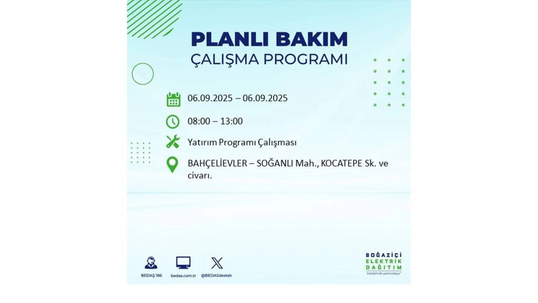 O ilçelerde elektrik olmayacak: BEDAŞ 6 Eylül Cumartesi elektrik kesintisi yaşayacak ilçeleri sıraladı! 24