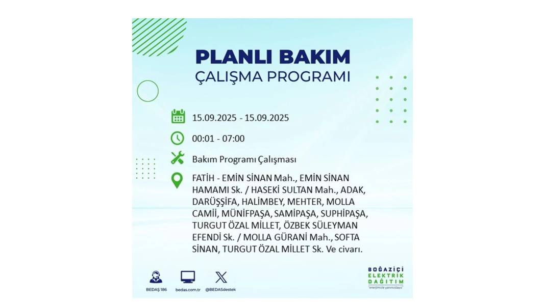 Büyük elektrik kesintisi yaşanacak: BEDAŞ 15 Eylül Pazartesi günü elektrik kesintisi yaşayacak ilçeleri sıraladı! 48