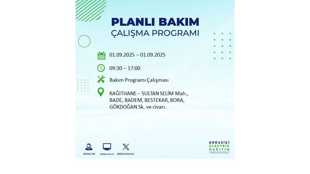 O ilçelerde saatlerce elektrik olmayacak: BEDAŞ 1 Eylül Pazartesi elektrik kesintisi yaşayacak ilçeleri sıraladı 27