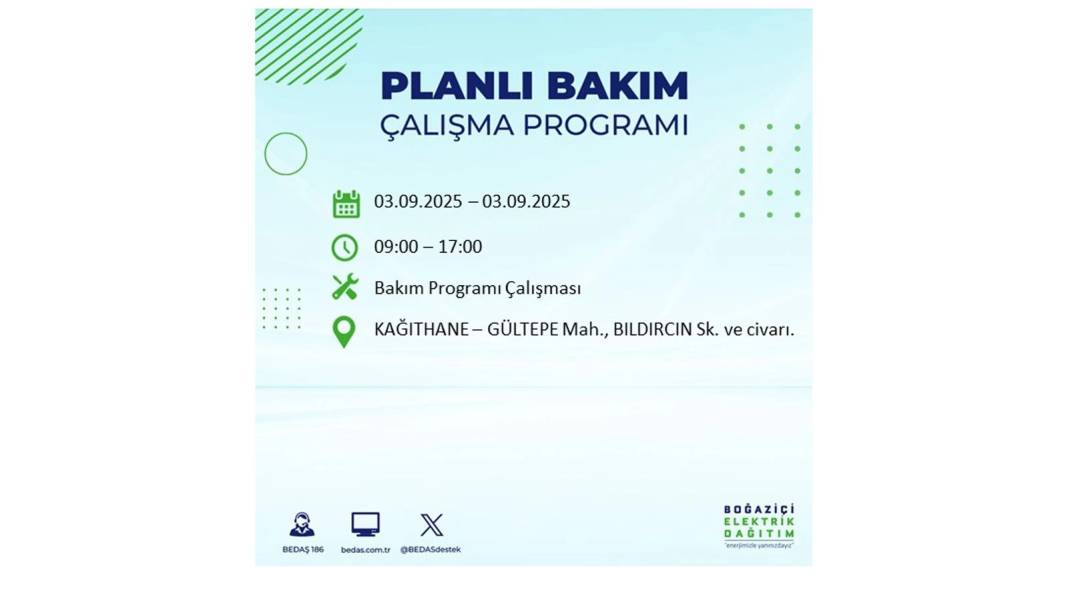 Saatlerce elektrik olmayacak: BEDAŞ 3 Eylül Çarşamba elektrik kesintisi yaşayacak ilçeleri sıraladı! 28