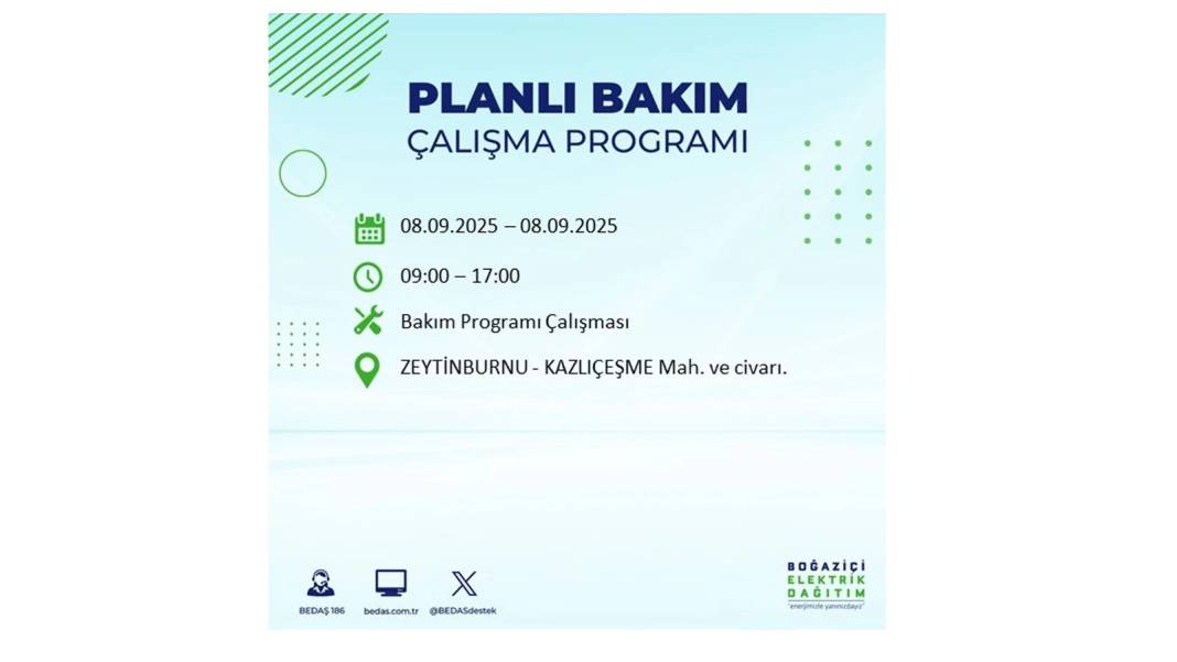 Büyük elektrik kesintisi yaşanacak: BEDAŞ 8 Eylül Pazartesi elektrik kesintisi yaşayacak ilçeleri sıraladı! 2
