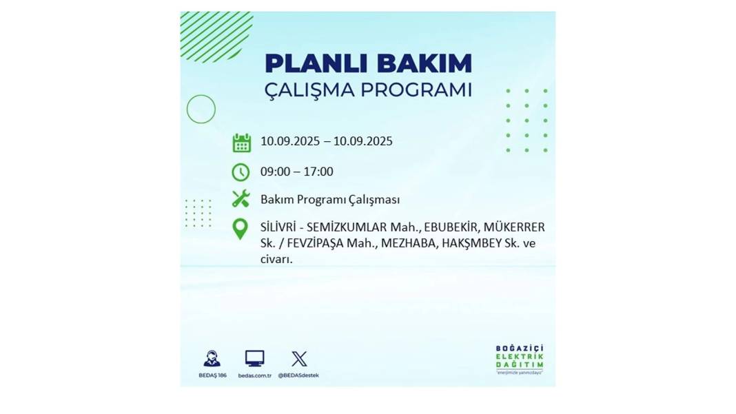 O ilçelerde elektrik olmayacak: BEDAŞ 10 Eylül Çarşamba günü elektrik kesintisi yaşayacak ilçeleri sıraladı! 4