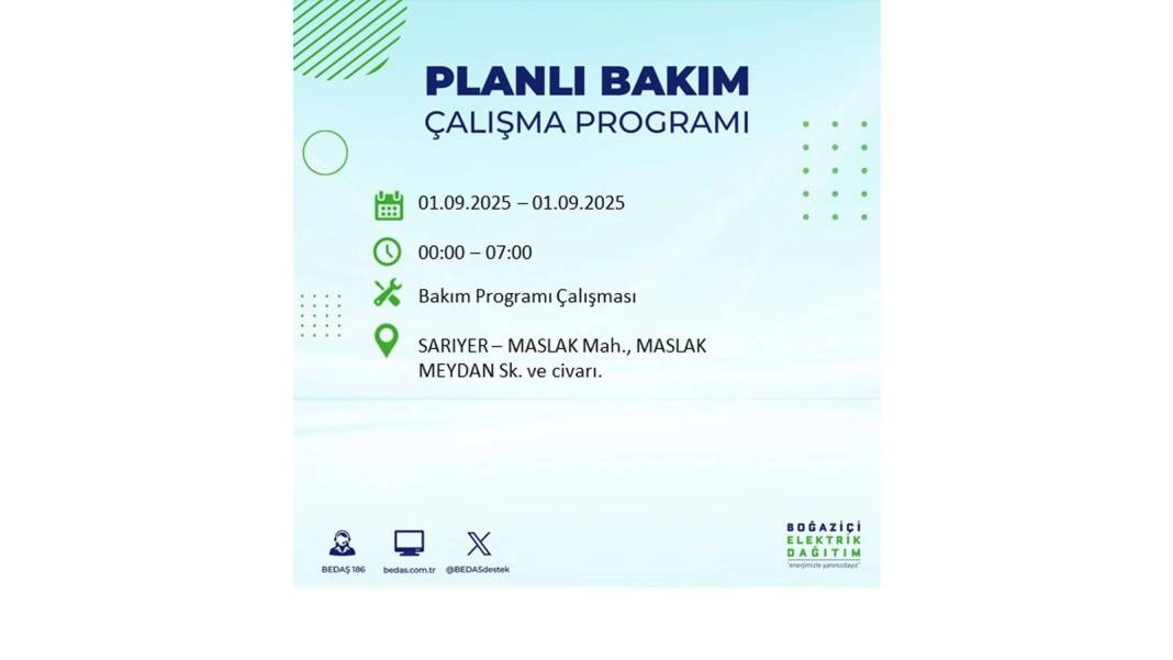 O ilçelerde saatlerce elektrik olmayacak: BEDAŞ 1 Eylül Pazartesi elektrik kesintisi yaşayacak ilçeleri sıraladı 21