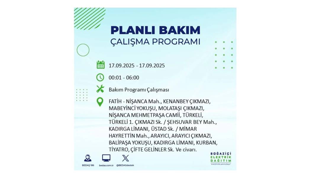 Büyük elektrik kesintisi yaşanacak: BEDAŞ 17 Eylül Çarşamba elektrik kesintisi yaşayacak ilçeleri sıraladı! 53