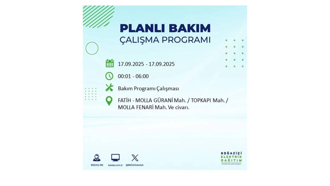 Büyük elektrik kesintisi yaşanacak: BEDAŞ 17 Eylül Çarşamba elektrik kesintisi yaşayacak ilçeleri sıraladı! 55