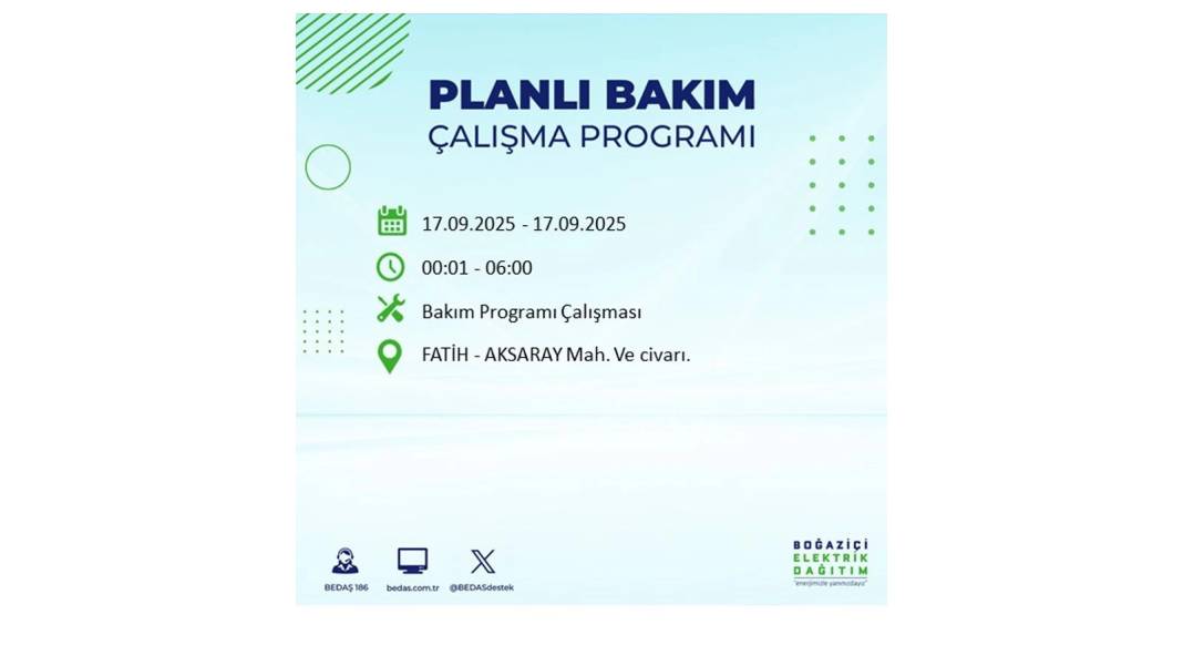 Büyük elektrik kesintisi yaşanacak: BEDAŞ 17 Eylül Çarşamba elektrik kesintisi yaşayacak ilçeleri sıraladı! 50