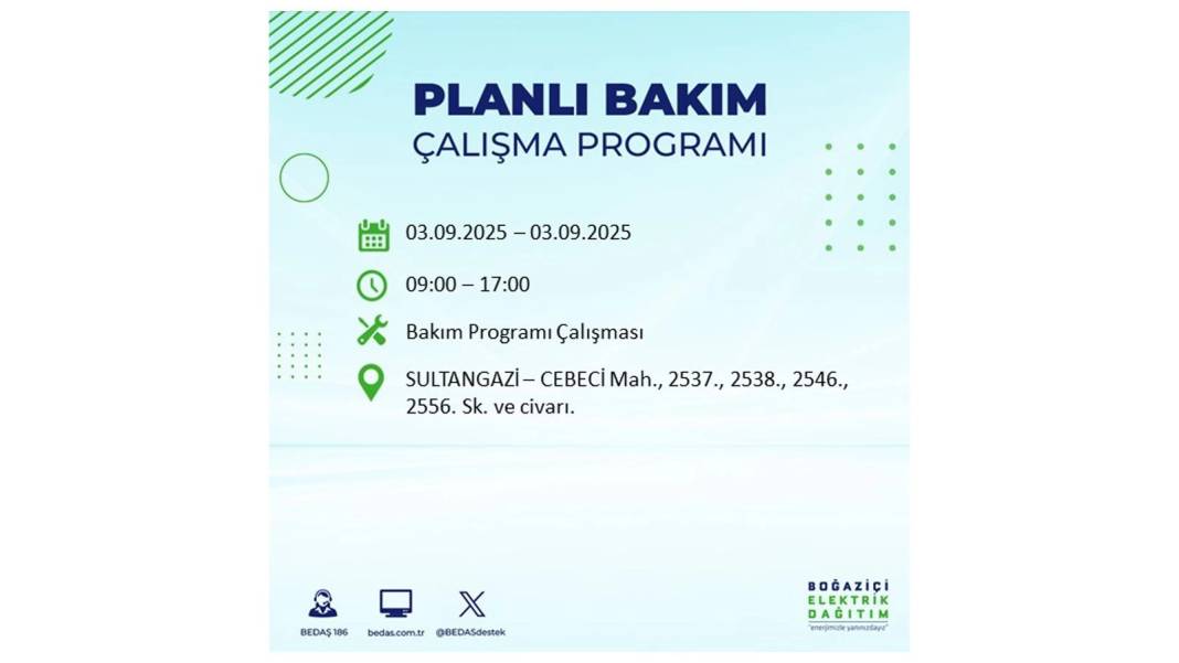 Saatlerce elektrik olmayacak: BEDAŞ 3 Eylül Çarşamba elektrik kesintisi yaşayacak ilçeleri sıraladı! 9