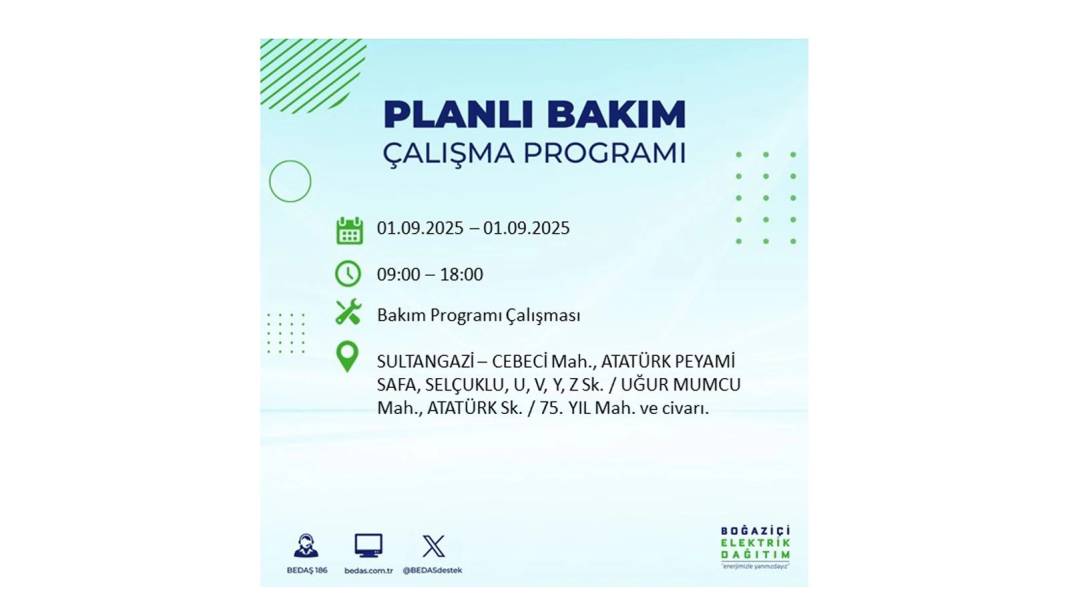 O ilçelerde saatlerce elektrik olmayacak: BEDAŞ 1 Eylül Pazartesi elektrik kesintisi yaşayacak ilçeleri sıraladı 4
