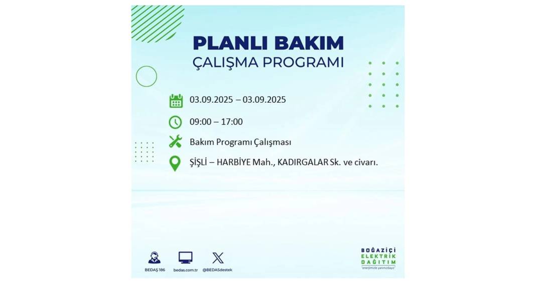 Saatlerce elektrik olmayacak: BEDAŞ 3 Eylül Çarşamba elektrik kesintisi yaşayacak ilçeleri sıraladı! 10
