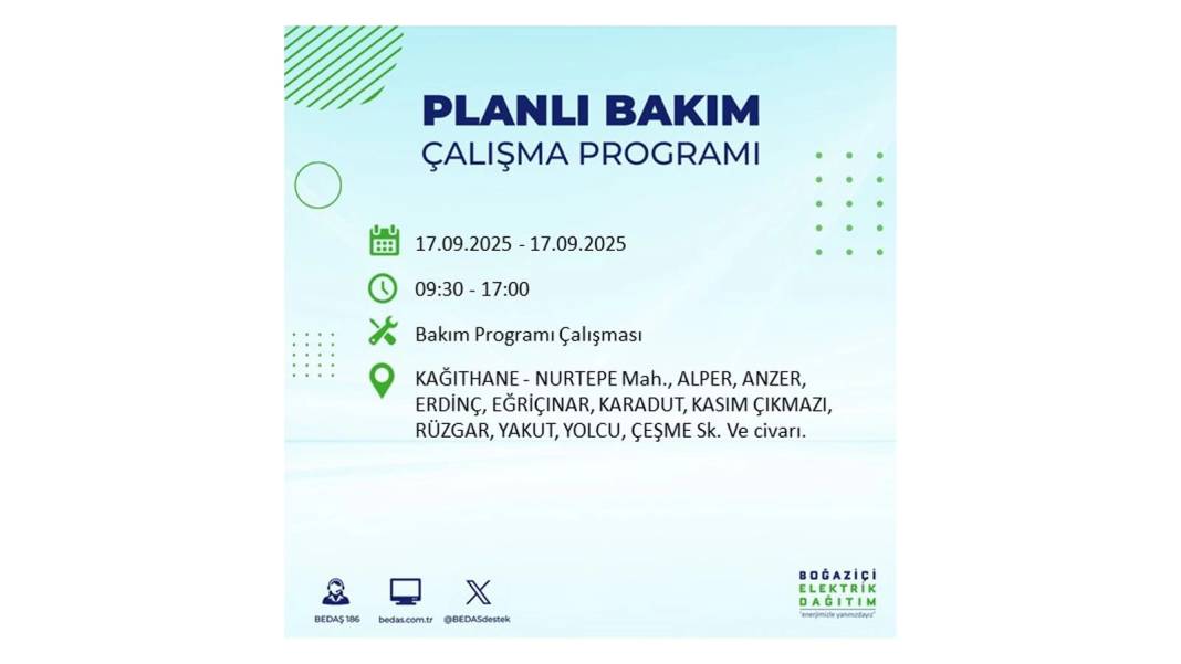 Büyük elektrik kesintisi yaşanacak: BEDAŞ 17 Eylül Çarşamba elektrik kesintisi yaşayacak ilçeleri sıraladı! 42