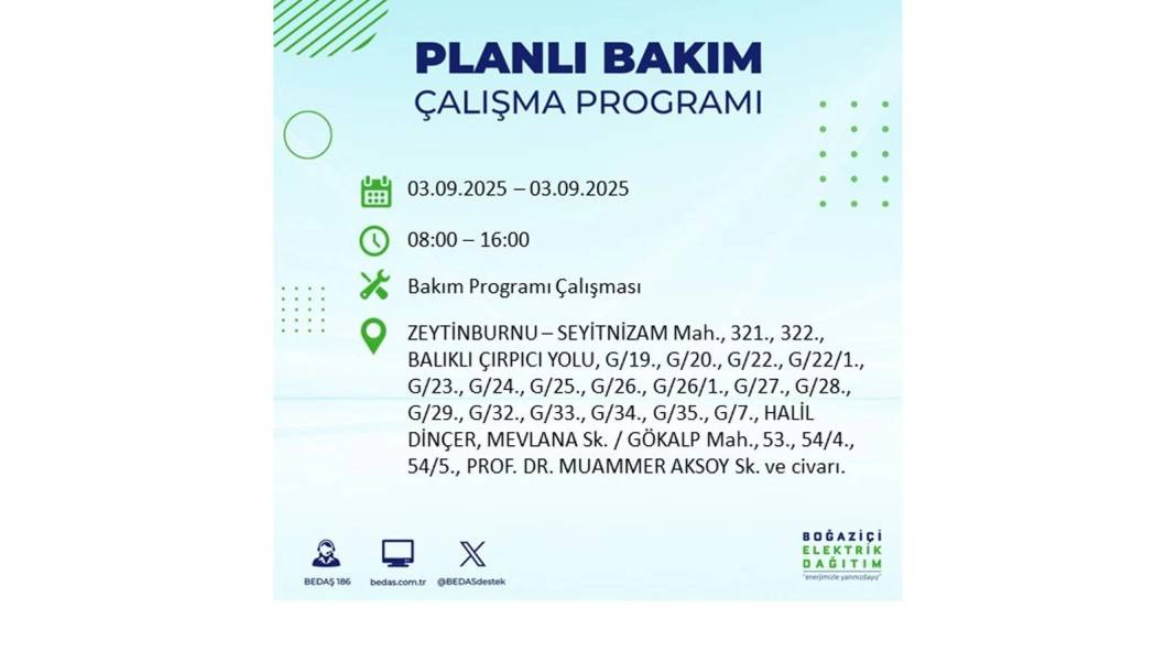 Saatlerce elektrik olmayacak: BEDAŞ 3 Eylül Çarşamba elektrik kesintisi yaşayacak ilçeleri sıraladı! 3
