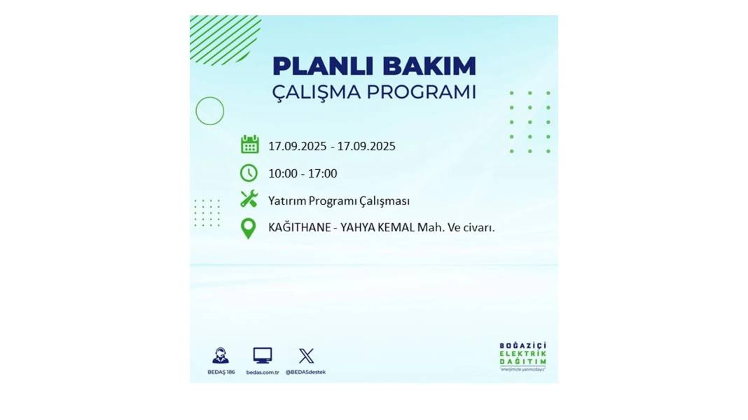 Büyük elektrik kesintisi yaşanacak: BEDAŞ 17 Eylül Çarşamba elektrik kesintisi yaşayacak ilçeleri sıraladı! 37