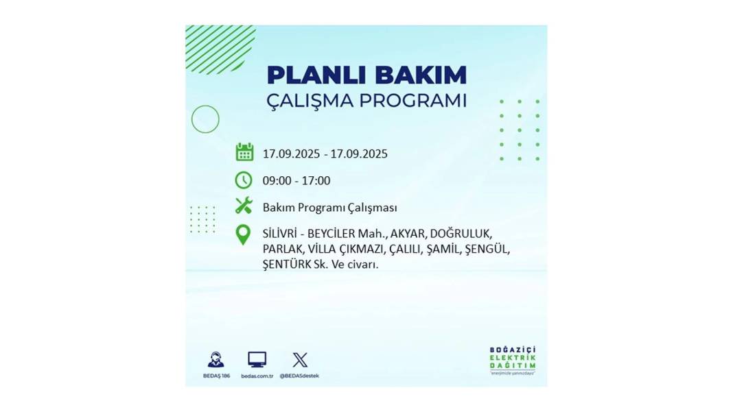 Büyük elektrik kesintisi yaşanacak: BEDAŞ 17 Eylül Çarşamba elektrik kesintisi yaşayacak ilçeleri sıraladı! 17