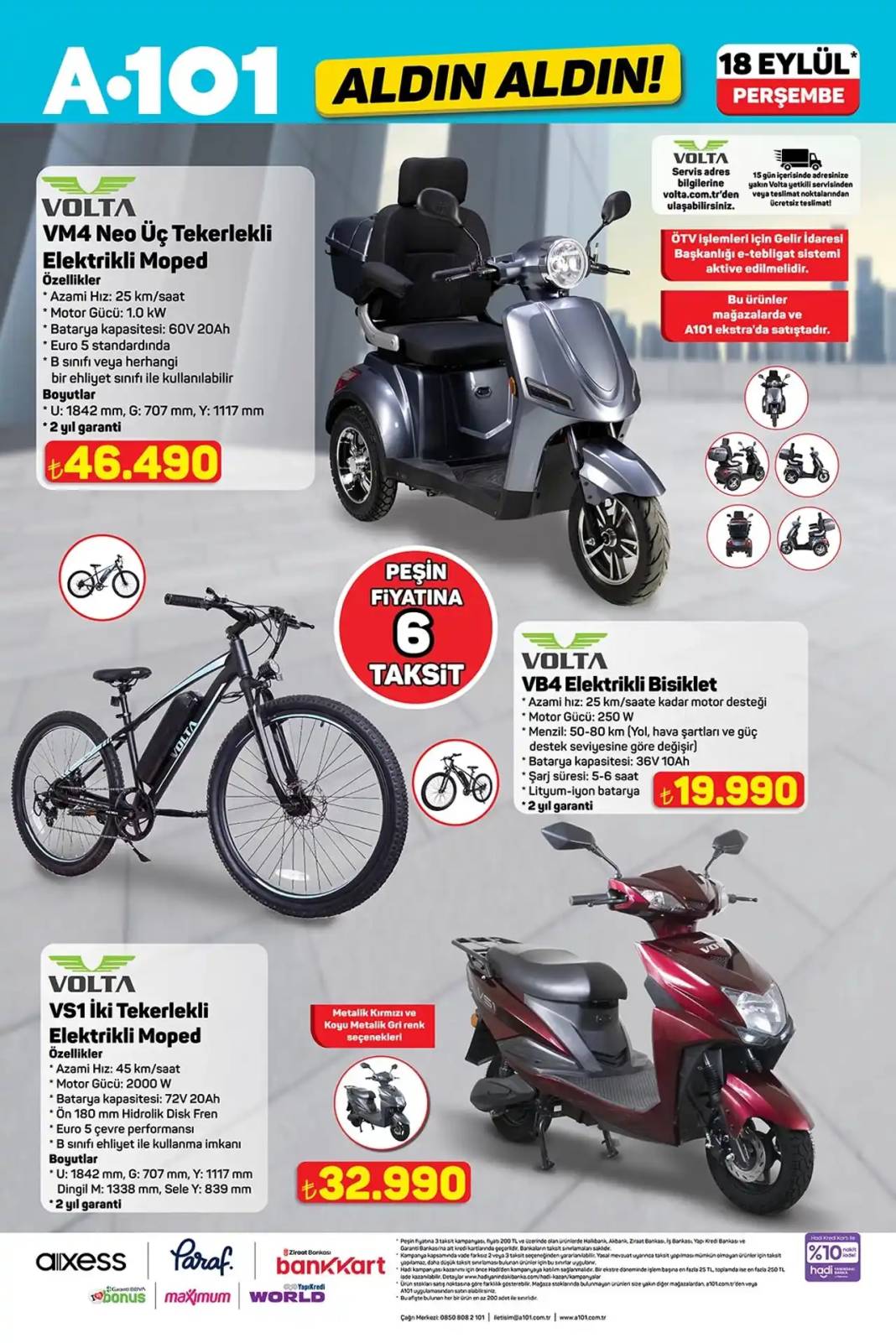 A101'e elektrikli moped ve buharlı temizleyici geliyor: A101 18 Eylül indirim kataloğu yayınlandı! 3