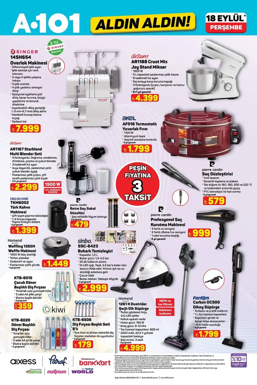 A101'e elektrikli moped ve buharlı temizleyici geliyor: A101 18 Eylül indirim kataloğu yayınlandı! 6