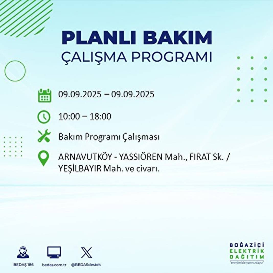 O ilçelerde elektrik olmayacak: BEDAŞ 9 Eylül Salı günü elektrik kesintisi yaşayacak ilçeleri sıraladı! 3