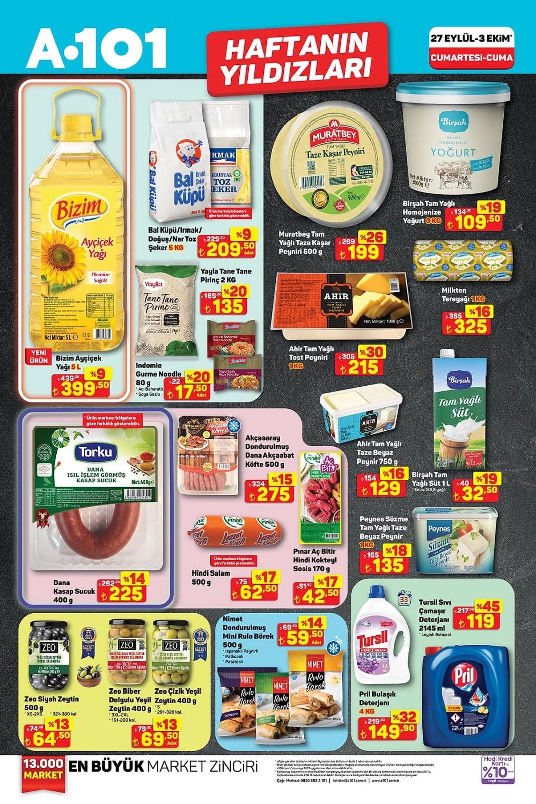 A101'de bomba indirimler bugün başladı! Sucuk, peynir ve şekerde şok indirimler 4