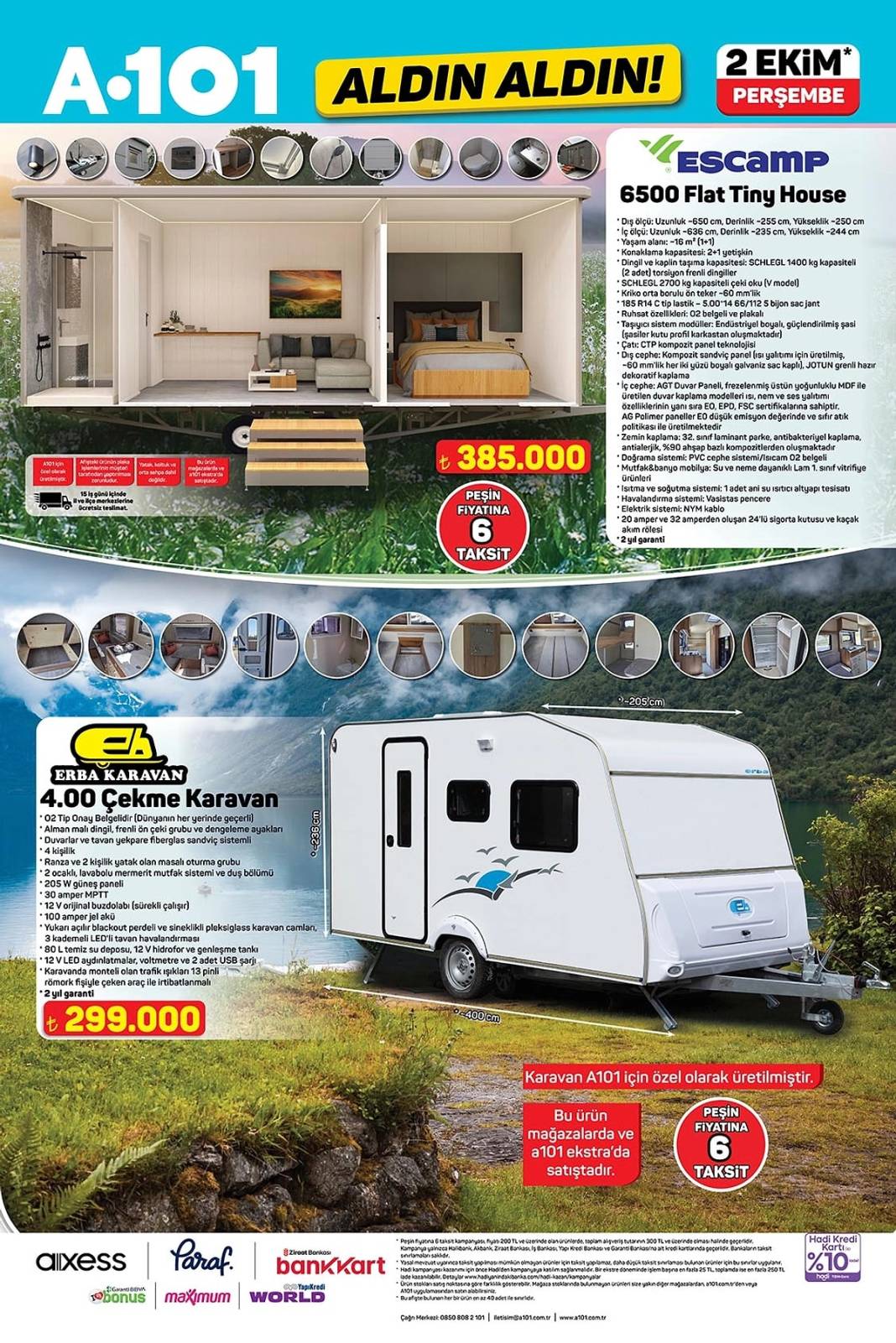 A101'e çekme karavan ve tiny house geliyor: A101 2 Ekim 2025 aktüel kataloğunu duyurdu! 4