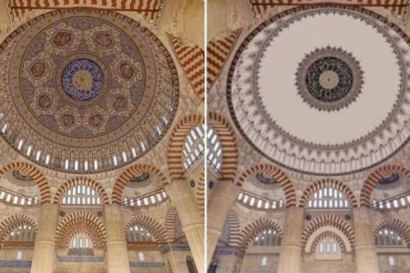 Mimar Sinan’ın ustalık eseri Selimiye Camii’nde tartışma: Kubbe süslemeleri silinecek mi? 1