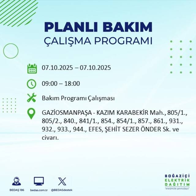 Bugün İstanbul karanlığa bürünecek! BEDAŞ açıkladı: 23 ilçede elektrikler kesilecek 60