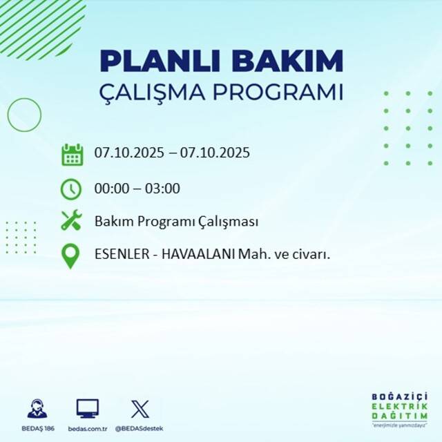 Bugün İstanbul karanlığa bürünecek! BEDAŞ açıkladı: 23 ilçede elektrikler kesilecek 64