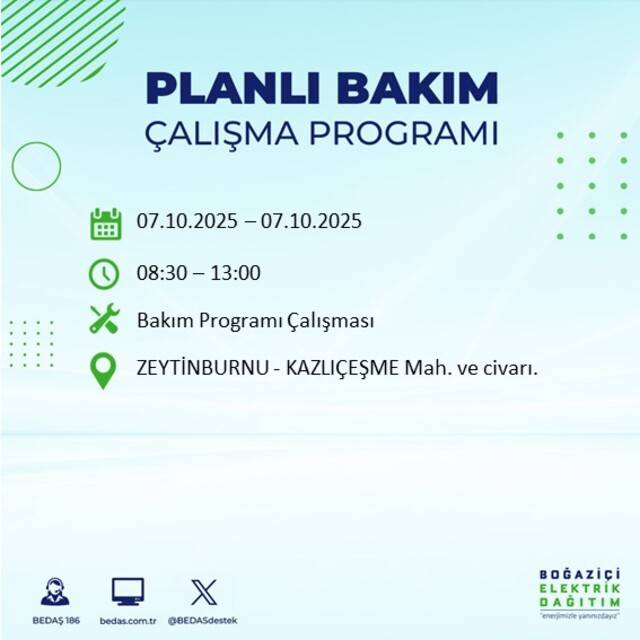 Bugün İstanbul karanlığa bürünecek! BEDAŞ açıkladı: 23 ilçede elektrikler kesilecek 11